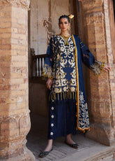 Elan Luxury Embroidered Lawn 3 Piece Unstitched Suit EL25LL SOLENE EL25-03 B